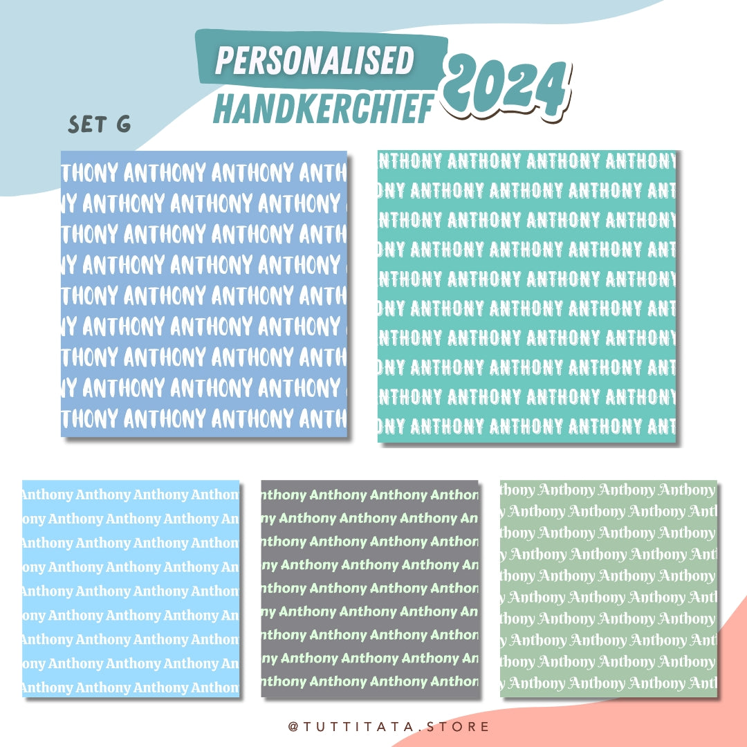 【2024新款】個人化純名字毛巾仔- Set G
